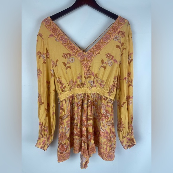 Spell & The Gypsy Bohemian Floral Romper Dress. Size Small - Picture 3 of 10